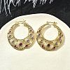 Brass Hoop Earrings EJEW-Z086-07G-1