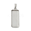 304 Stainless Steel Pendant Cabochon Settings STAS-Z118-02P-1