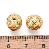 Textured 304 Stainless Steel Waffle Beads STAS-T072-03G-3