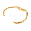 Ion Plating(IP) 304 Stainless Steel Cuff Bangles for Women BJEW-D048-08G-3