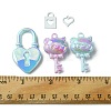 8Pcs 4 Styles Spray Painted 201 Stainless Steel & UV Plating Acrylic Pendant FIND-FS0002-09-5
