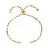 Adjustable 304 Stainless Steel Paperclip Chain Slider Bracelet Making AJEW-JB01623-02-1