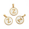 PVD Vacuum Plating 304 Stainless Steel with White Shell Pendants STAS-G268-01-G-2