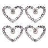 4Pcs Glass Hotfix Rhinestone DIY-FG0007-56B-1