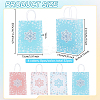 32Pcs 4 Colors Christmas Snowflake Printed Paper Storage Tote Bags ABAG-BC0001-65-2
