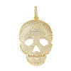 Brass Micro Pave Cubic Zirconia Pendants KK-C105-01G-1