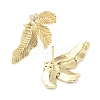 Brass Micro Pave Clear Cubic Zirconia Stud Earring Findings KK-Z106-02G-05-2