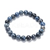 Natural Dumortierite Stretch Beaded Bracelets X-G-A185-01G-1