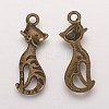 Tibetan Style Alloy Kitten Pendants X-PALLOY-2703-AB-FF-2