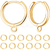 20Pcs Brass Huggie Hoop Earring Findings KK-BBC0021-39-1