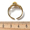 Round Natural Mixed Stone Finger Rings RJEW-C119-02G-5