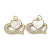 Brass Micro Pave Cubic Zirconia Pendants KK-G485-34C-G-1