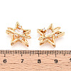 Brass Micro Pave Cubic Zirconia Beads KK-T071-53G-3
