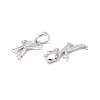Rack Plating Eco-Friendly Brass Letter Pendants KK-K265-02P-K-2