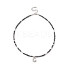 4Pcs 4 Style Moon & Bowknot & Heart & Tortoise Clear Cubic Zirconia Pendant Necklaces Set NJEW-JN04271-2