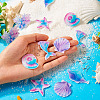 DIY Ocean Themed Acrylic & Stainless Steel Dangle Earring Jewelry Kits DIY-TA0010-53-6