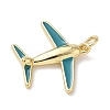 Brass Enamel Pendants KK-B155-10G-02-3