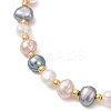 Natural Cultured Freshwater Pearl & Seed Beads Slider Bracelets for Women BJEW-JB13178-3