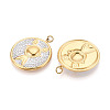 304 Stainless Steel and Polymer Clay Crystal Rhinestone Pendants STAS-T069-60A-2