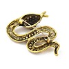 Snake Alloy Rhinestone Brooches for Backpack Clothes LS-JEWB-Z040-01C-AG-2