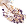 Natural Amethyst Chips Tree of Life Decorations DJEW-B013-03D-2