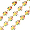 Enamel Daisy Flower Link Chains CHS-CJ0001-33-1