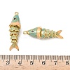 Brass Micro Pave Cubic Zirconia Pendants with Enamel KK-H526-03G-05-3