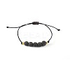 Bohemian Adjustable Handmade Dyed Natuarl Lava Rock Braided Bead Bracelets for Women RX0209-2-1