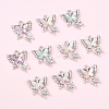 10Pcs 5 Colors Alloy Resin Pendants FIND-YW0009-78-2