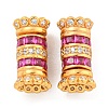 925 Sterling Silver Micro Pave Cubic Zirconia Screw Clasps STER-U001-05C-G-1