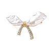 Bowknot Crystal Rhinestone & Plastic Pearl Brooch JEWB-G040-03G-1
