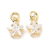 Eco-friendly Brass Micro Pave Cubic Zirconia Pendants LS-KK-D080-44G-01-1