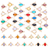 28Pcs 14 Colors Faceted Glass Pendants GLAA-PH0001-21-1