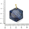 Natural Lapis Lazuli Faceted Pendants G-B188-03G-03-3