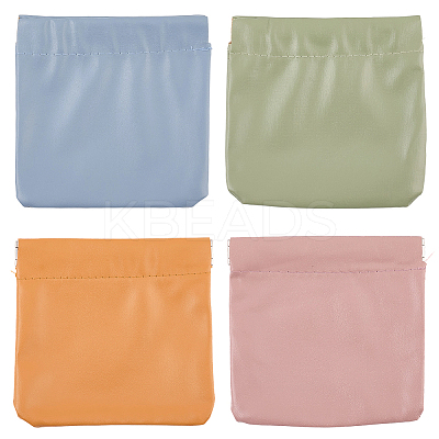 4Pcs 4 Colors PU Leather Multipurpose Shrapnel Makeup Bags ABAG-CL0001-06-1