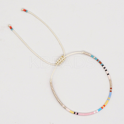 Bohemian Style Glass Seed Beads Braided Beads Bracelets for Women MZ6690-11-1