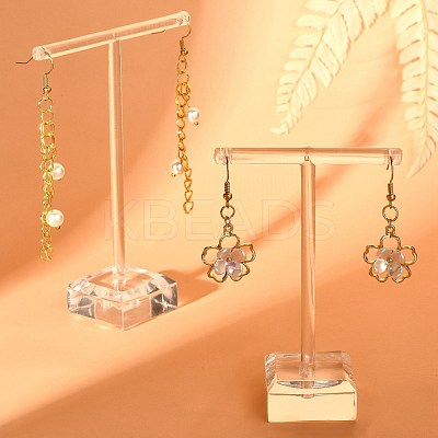 T Bar Organic Glass Earring Display Stand EDIS-G001-01-1