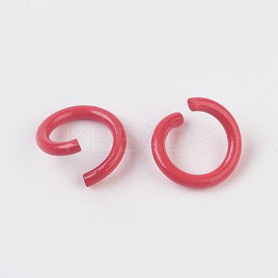 Spray Painted Iron Open Jump Rings IFIN-F149-F19-1