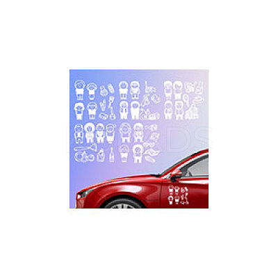 Plastic Reflective Vinyl Car Stickers STIC-WH0036-012-1