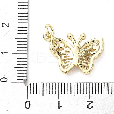 Brass Micro Pave Cubic Zirconia Pendants KK-D357-33G-1
