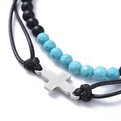 Men's Bracelets Sets BJEW-JB04443-1
