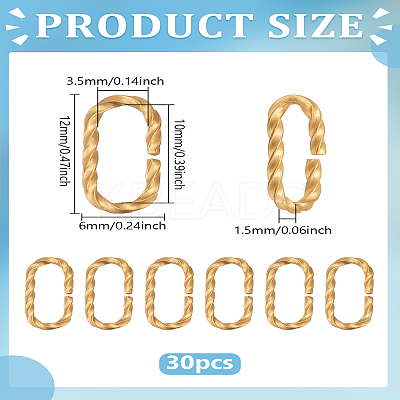 30Pcs 304 Stainless Steel Open Jump Rings STAS-LP0004-88-1