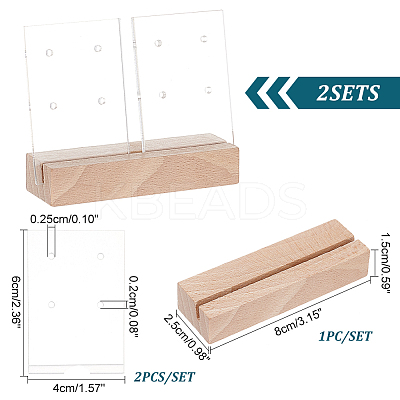Transparent Acrylic Earring Display Organizer Holder EDIS-WH0031-01-1