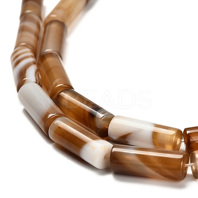 Dyed Natural Agate Beads Strands G-G203-01H-1