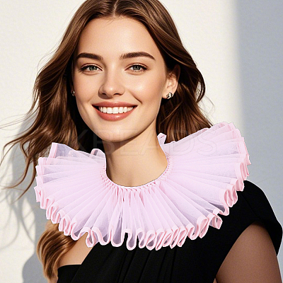 Detachable Lady's Gauze Fake Collar AJEW-WH20042-91C-1