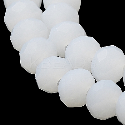 Imitation Jade Solid Color Glass Beads Strands EGLA-A034-J6mm-MD05-1