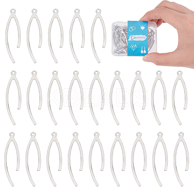 50Pcs 201 Stainless Steel Pendants STAS-DC0008-85-1