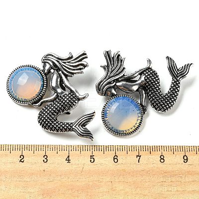 Dual-use Items Alloy Mermaid Brooch JEWB-C026-02D-AS-1