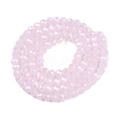 Electroplate Glass Beads Strands EGLA-A044-J4mm-A02-1