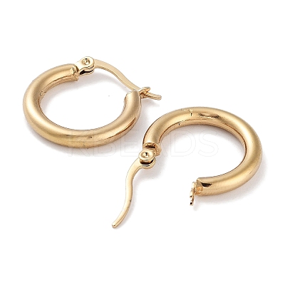 Ring 304 Stainless Steel Hoop Earrings for Women Men EJEW-B049-01A-G-1